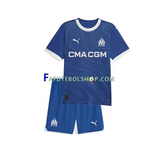 Camisa 2 Olympique de Marseille 2023-2024 manga curta ,infantil