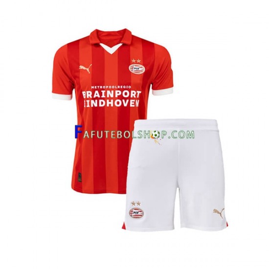 Camisa 1 PSV Eindhoven 2023-2024 manga curta ,infantil