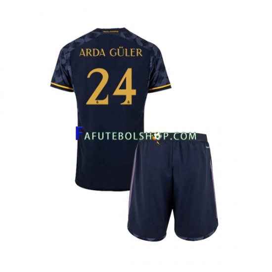 Camisa 2 Real Madrid Arda Guler 24 2023-2024 manga curta ,infantil