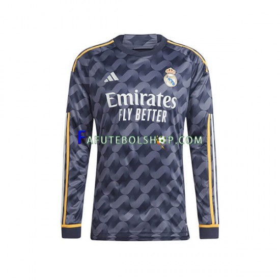 Camisa 2 Real Madrid 2023-2024 manga longa ,Masculino