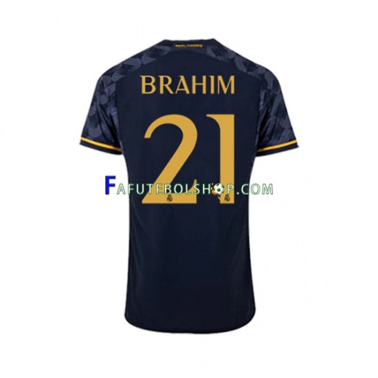 Camisa 2 Real Madrid Brahim Diaz 21 2023-2024 manga curta ,Masculino