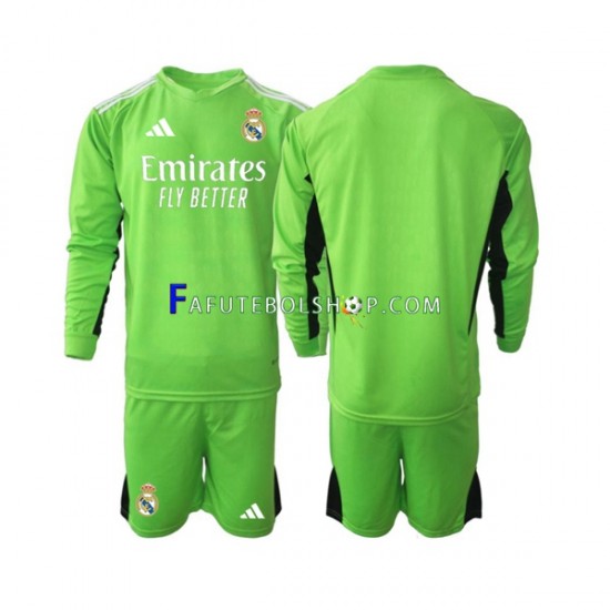 Camisa Goleiro 1 Real Madrid 2023-2024 manga longa ,infantil