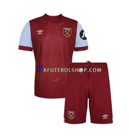 Camisa 1 West Ham United 2023-2024 manga curta ,infantil