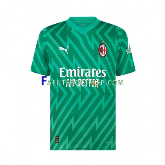 Camisa Goleiro 1 AC Milan Mike Maignan 16 2023-2024 manga curta ,infantil