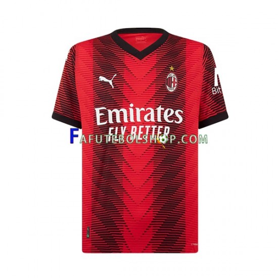 Camisa 1 AC Milan Ibrahimovic 11 2023-2024 manga curta ,infantil