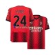 Camisa 1 AC Milan Simon Kjaer 24 2023-2024 manga curta ,Masculino