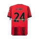 Camisa 1 AC Milan Simon Kjaer 24 2023-2024 manga curta ,Masculino