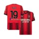 Camisa 1 AC Milan Theo Hernandez 19 2023-2024 manga curta ,Masculino