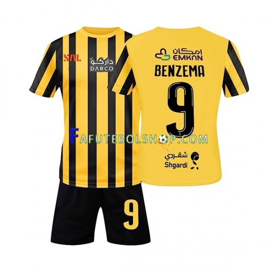 Camisa 1 Al-Ittihad FC Benzema 9 2022-2023 manga curta ,infantil