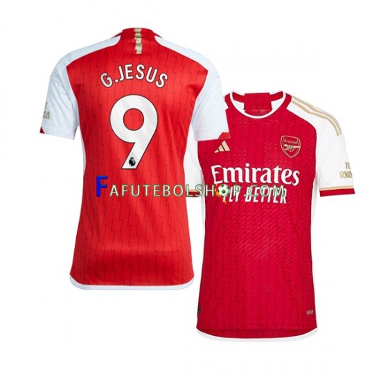 Camisa 1 Arsenal Gabriel Jesus 9 2023-2024 manga curta ,Masculino