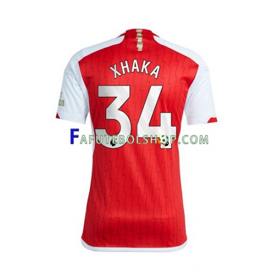 Camisa 1 Arsenal Xhaka 34 2023-2024 manga curta ,Masculino