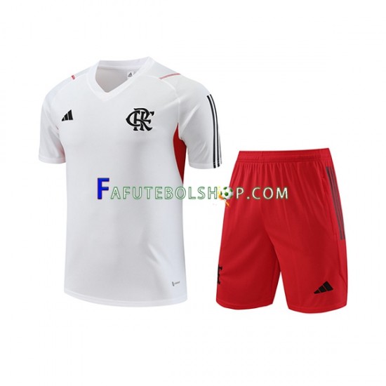 CR Flamengo Branco CR Camisa e Calção de Treino 2023-2024