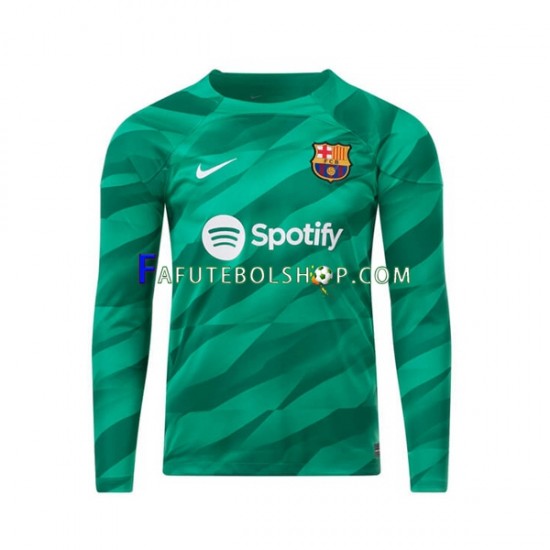 Camisa Goleiro 1 FC Barcelona 2023-2024 manga longa ,Masculino