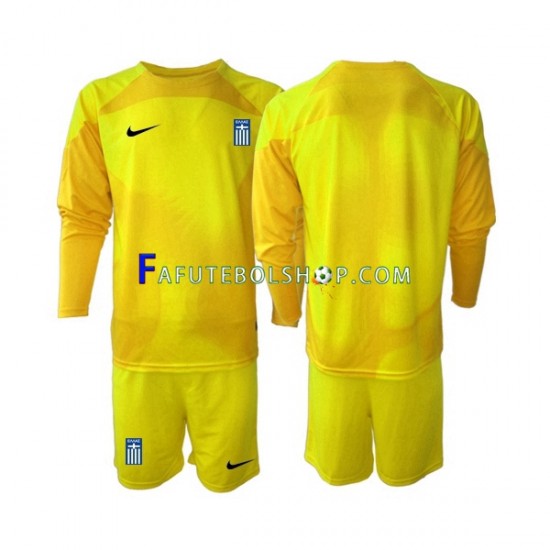 Camisa Goleiro 1 Grécia 2023 manga longa ,infantil