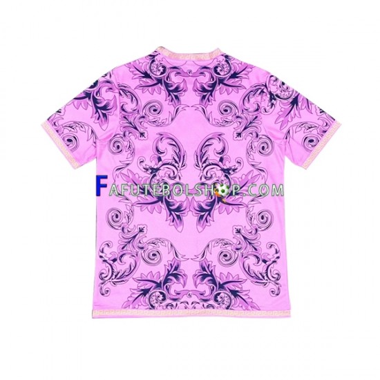 Camisa Itália Rosa Versace 2023-2024 manga curta ,Masculino