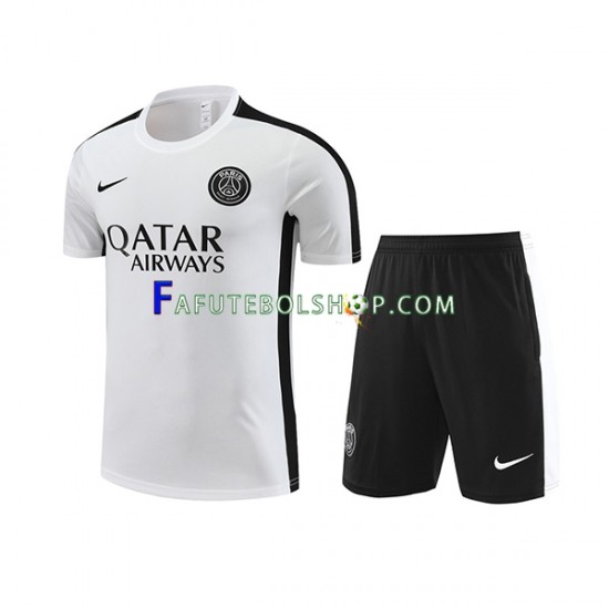 Paris Saint Germain Branco Camisa e Calção de Treino 2023-2024