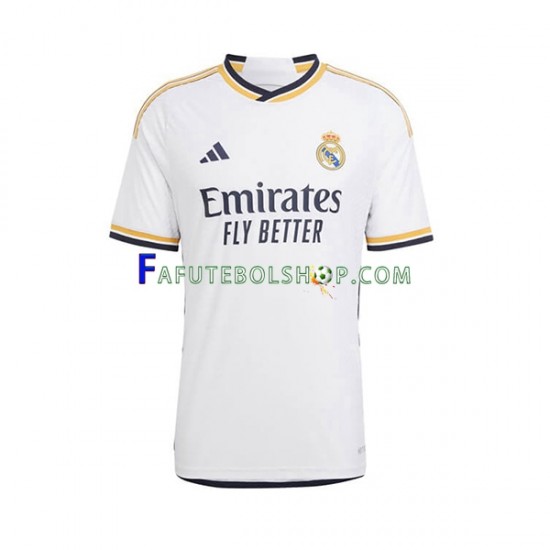 Camisa 1 Real Madrid Camavinga 12 2023-2024 manga curta ,infantil