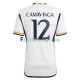 Camisa 1 Real Madrid Camavinga 12 2023-2024 manga curta ,Masculino