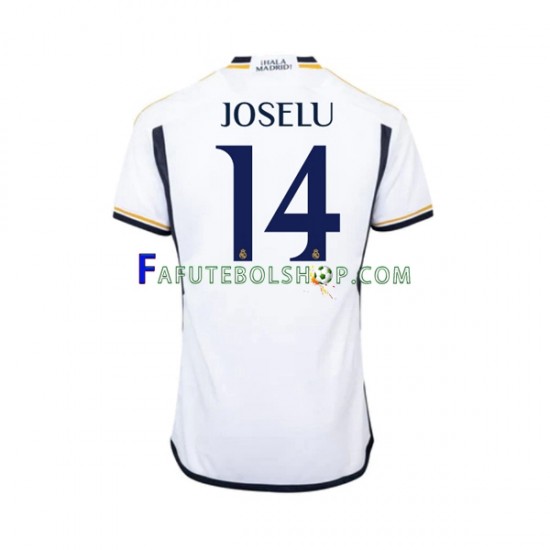 Camisa 1 Real Madrid JOSELU 14 2023-2024 manga curta ,Masculino