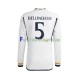 Camisa 1 Real Madrid Jude Bellingham 5 2023-2024 manga longa ,Masculino