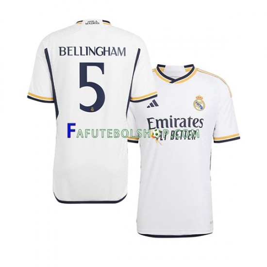 Camisa 1 Real Madrid Jude Bellingham 5 2023-2024 manga curta ,Masculino