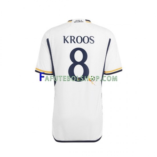 Camisa 1 Real Madrid Kroos 8 2023-2024 manga curta ,Masculino