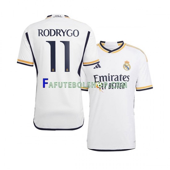 Camisa 1 Real Madrid Rodrygo Goes 11 2023-2024 manga curta ,Masculino