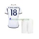 Camisa 1 Real Madrid TCHOUAMENI 18 2023-2024 manga curta ,infantil