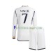 Camisa 1 Real Madrid Vinicius Junior 7 2023-2024 manga longa ,infantil