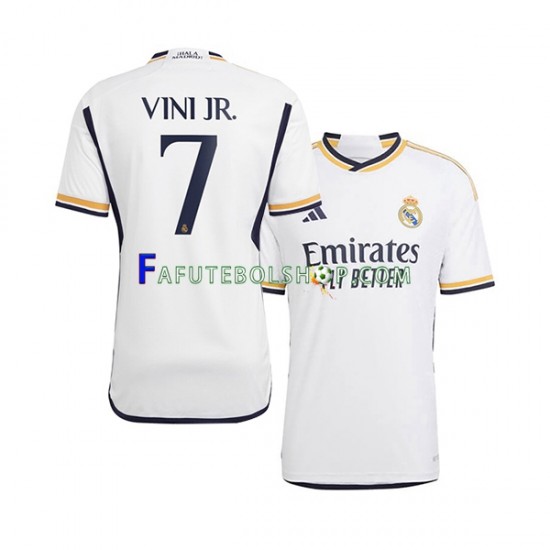 Camisa 1 Real Madrid Vinicius Junior 7 2023-2024 manga curta ,Masculino