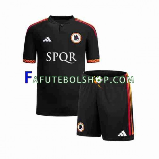 Camisa 3 AS Roma 2023-2024 manga curta ,infantil