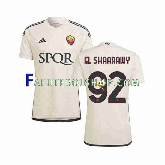 Camisa 2 AS Roma El Shaarawy 92 2023-2024 manga curta ,Masculino