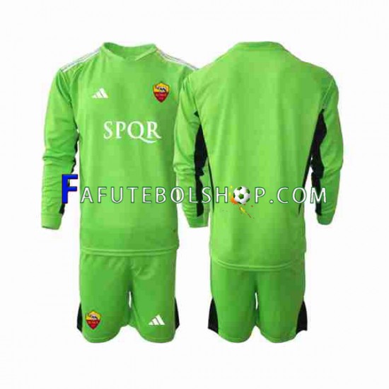 Camisa Goleiro 2 AS Roma 2023-2024 manga longa ,infantil