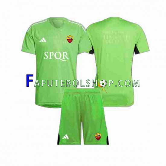 Camisa Goleiro 2 AS Roma 2023-2024 manga curta ,infantil