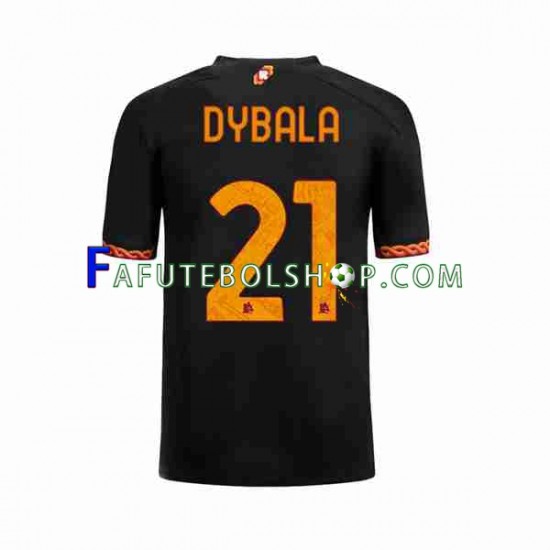 Camisa 3 AS Roma Paulo Dybala 21 2023-2024 manga curta ,Masculino