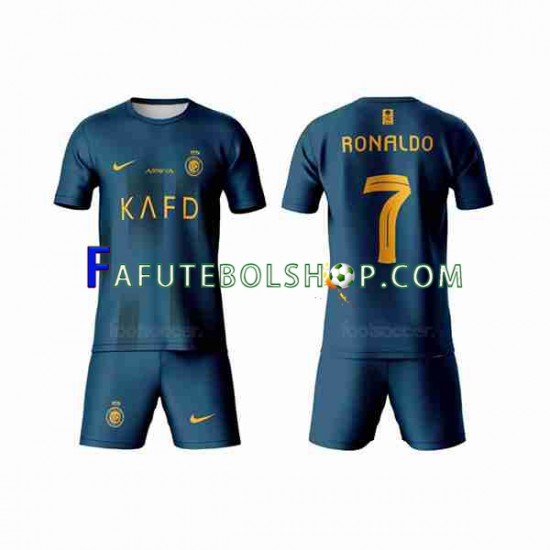 Camisa 2 Al-Nassr Ronaldo 7 2023-2024 manga curta ,infantil