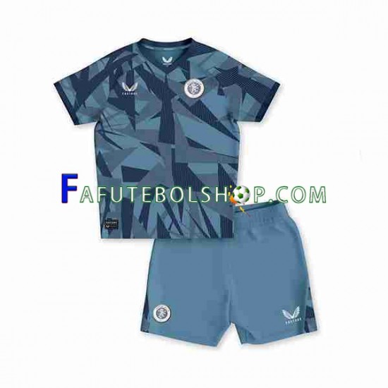 Camisa 3 Aston Villa 2023-2024 manga curta ,infantil