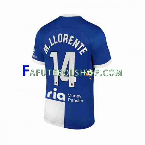 Camisa 2 Atlético de Madrid 2 Marcos Llorente 14 2023-2024 manga curta ,Masculino