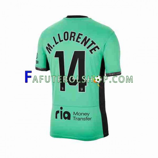 Camisa 3 Atlético de Madrid 2 Marcos Llorente 14 2023-2024 manga curta ,Masculino