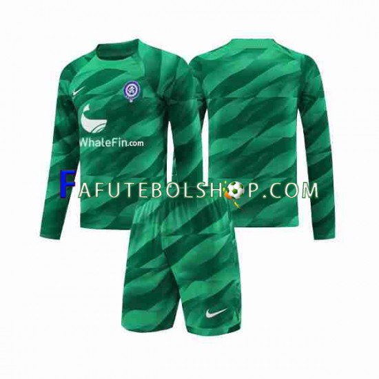 Camisa Goleiro 2 Atlético de Madrid 2023-2024 manga longa ,infantil