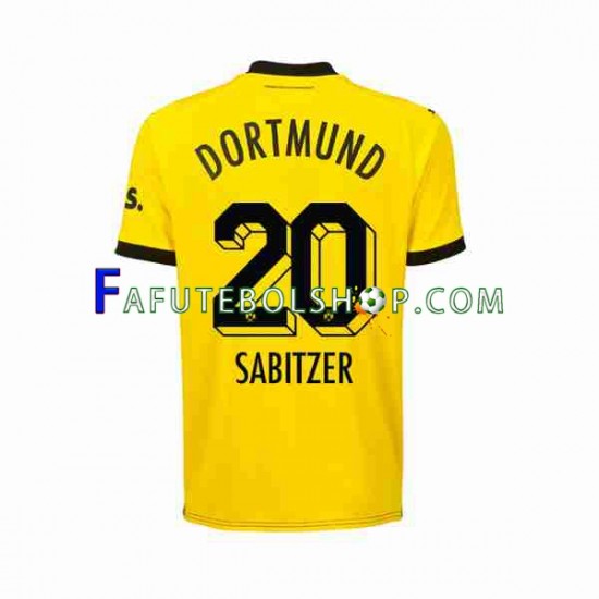 Camisa 1 Borussia Dortmund Marcel Sabitzer 20 2023-2024 manga curta ,Masculino