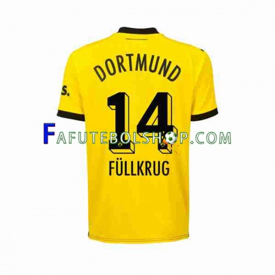 Camisa 1 Borussia Dortmund Niclas Fullkrug 14 2023-2024 manga curta ,Masculino