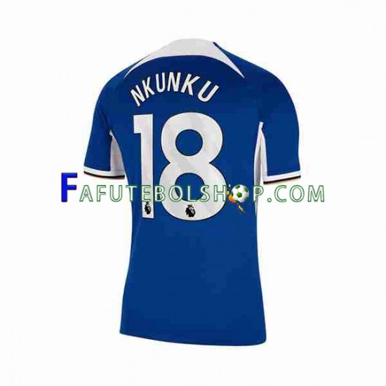 Camisa 1 Chelsea Christopher Nkunku 18 2023-2024 manga curta ,Masculino