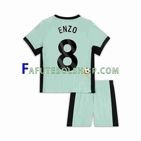 Camisa 3 Chelsea Enzo Fernandez 8 2023-2024 manga curta ,infantil