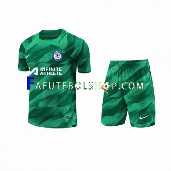 Camisa Goleiro 3 Chelsea 2023-2024 manga curta ,infantil