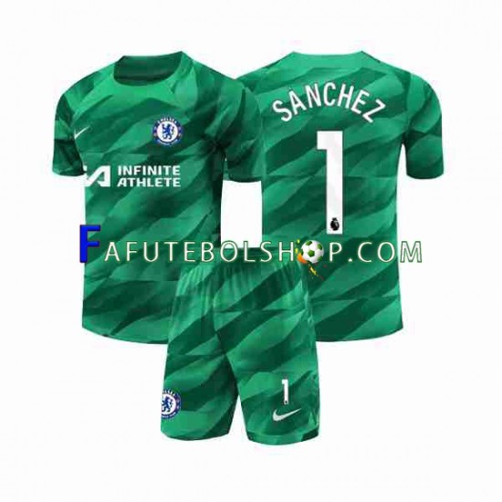 Camisa Goleiro 3 Chelsea Robert Sanchez 1 2023-2024 manga curta ,infantil