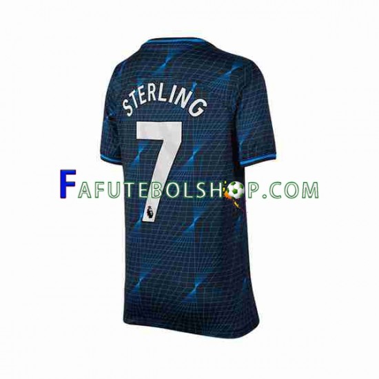 Camisa 2 Chelsea Raheem Sterling 7 2023-2024 manga curta ,Masculino