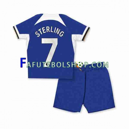 Camisa 1 Chelsea Raheem Sterling 7 2023-2024 manga curta ,infantil