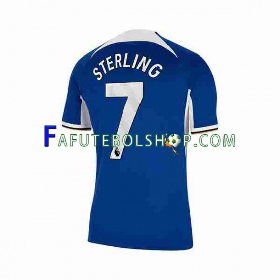 Camisa 1 Chelsea Raheem Sterling 7 2023-2024 manga curta ,Masculino