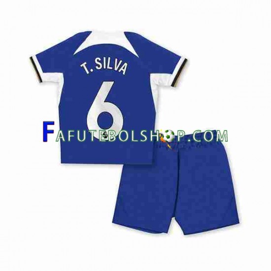 Camisa 1 Chelsea T.SILVA 6 2023-2024 manga curta ,infantil